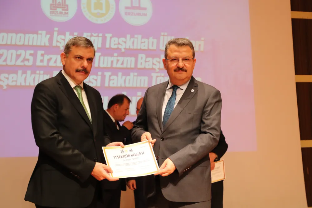 EİT 2025 Erzurum Etkinliklerine Katkı Sunan Emniyet Müdürüne Teşekkür Belgesi