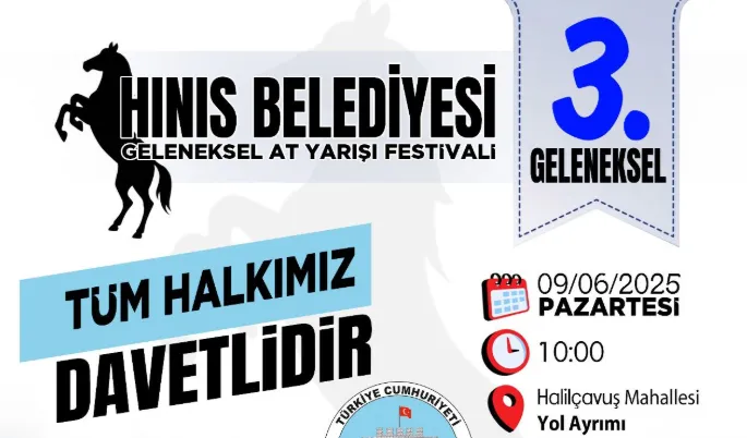 Hınıs’ta Geleneksel At Yarışı Festivali İçin Geri Sayım Sona Erdi
