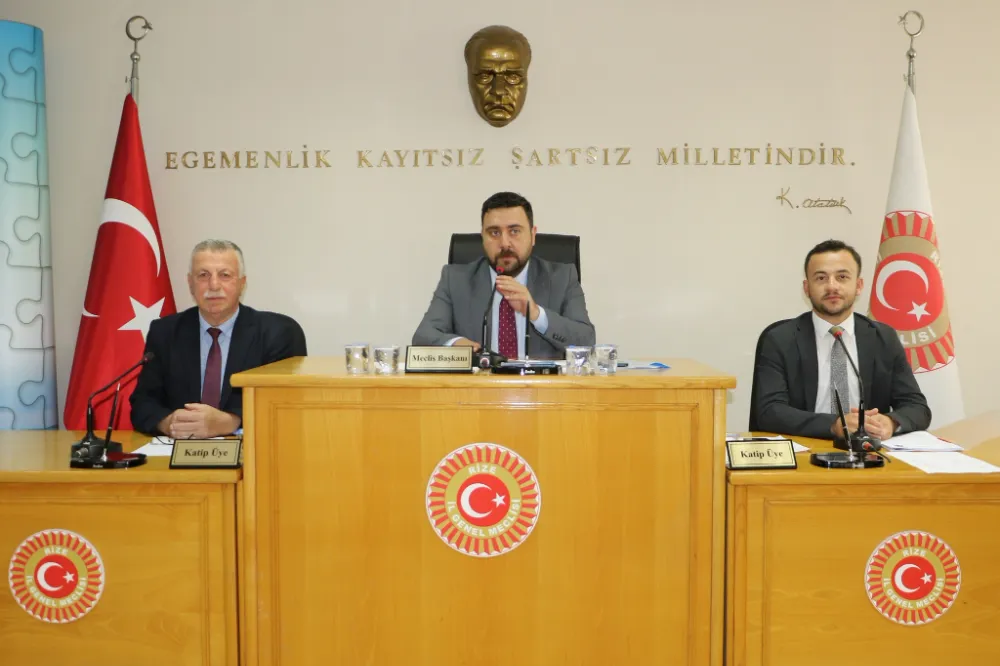 Rize İl Genel Meclisi, gelecek yatırımlarını ve projelerini görüşmek üzere toplandı