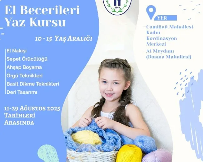Rize’de Yaz Tatilinde Çocuklara El Becerisi Atölyeleri