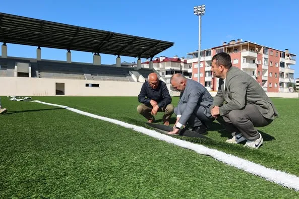 Arsin İlçe Stadı’nda Çalışmalar Hızla Devam Ediyor