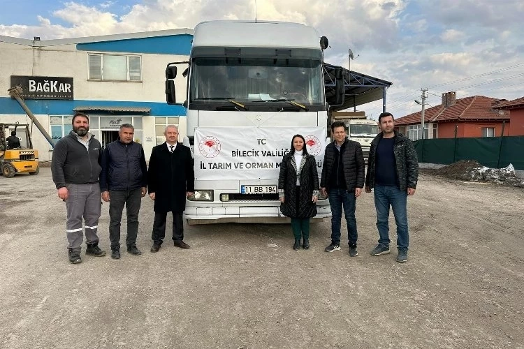 Bilecik’ten 7 TIR yem desteği