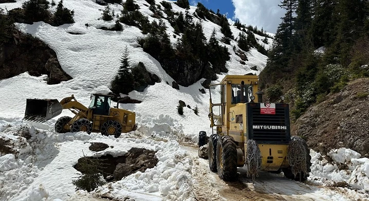 Gito Yayla Yolu Kardan Temizlenerek Ulaşıma Açıldı