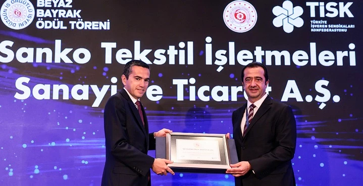 SANKO TEKSTİL “BEYAZ BAYRAK” KAZANAN İLK İŞ YERLERİ ARASINDA
