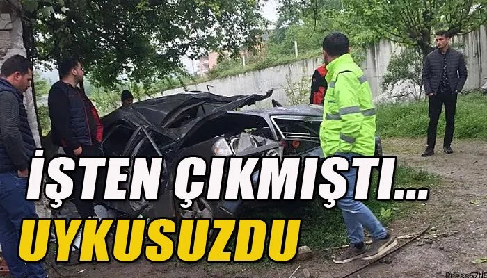 Evine Giderken Direksiyon Hakimiyetini Kaybedince Hayatını Kaybetti!!
