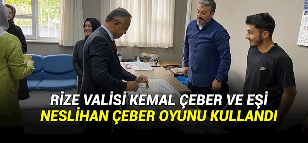 RİZE VALİSİ KEMAL ÇEBER VE EŞİ NESLİHAN ÇEBER OYUNU KULLANDI