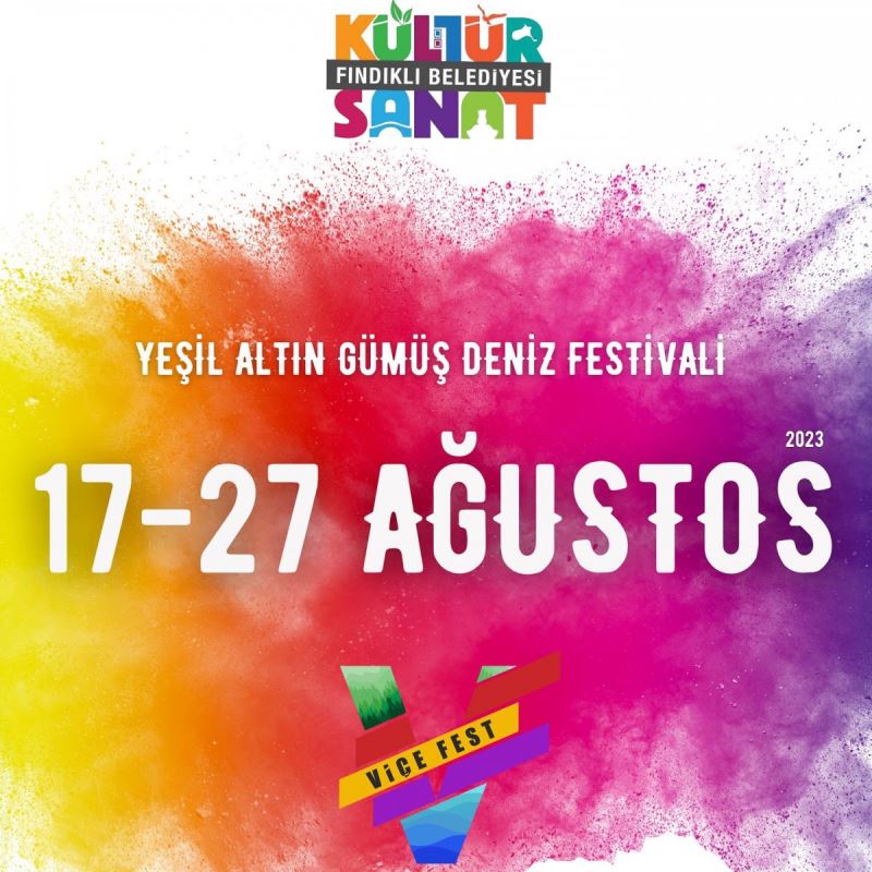 Fındıklı Belediyesi ViçeFest Yeşil Altın Gümüş Deniz Festivali, 10 Gün Boyunca Dolu Dolu Etkinliklerle Fındıklı